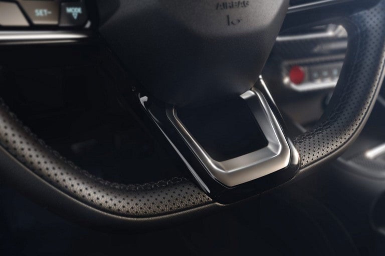 2024 Ford Mustang® model interior showing the flat-bottom steering wheel | Glenwood Springs Ford, Inc. in Glenwood Springs CO